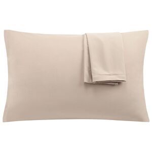 2pcs Pillow Cases Set Soft Microfiber Pillowcases with Zipper Khaki